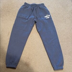 White Fox Boutique Blue Track Pants